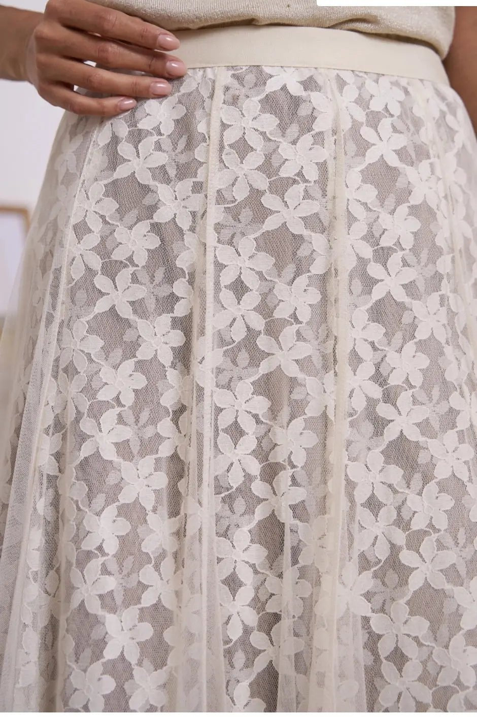 Aria Tulle Lace Skirt - Elegant Women's Party Dress for Weddings, Prom & Special Occasions