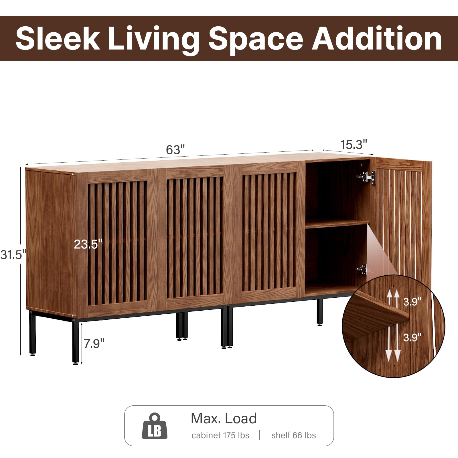 Farmhouse TV Stand for 70 Inch TVs - 2-in-1 Entertainment Center with Storage Cabinets & Metal Base - Rustic Brown Media Console for Living Room - Perfect for Home Theater Setup & Living Room Organization