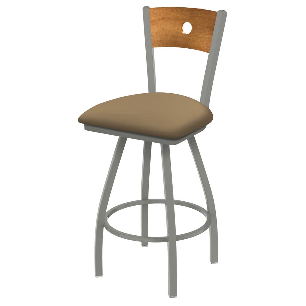 Holland Bar Stool Co. XL 830 Voltaire Swivel Bar Stool in Canter Sand - Modern Counter Height Stool for Kitchen Island, Bar, or Pub - Durable & Comfortable Swivel Seat for Home & Commercial Use