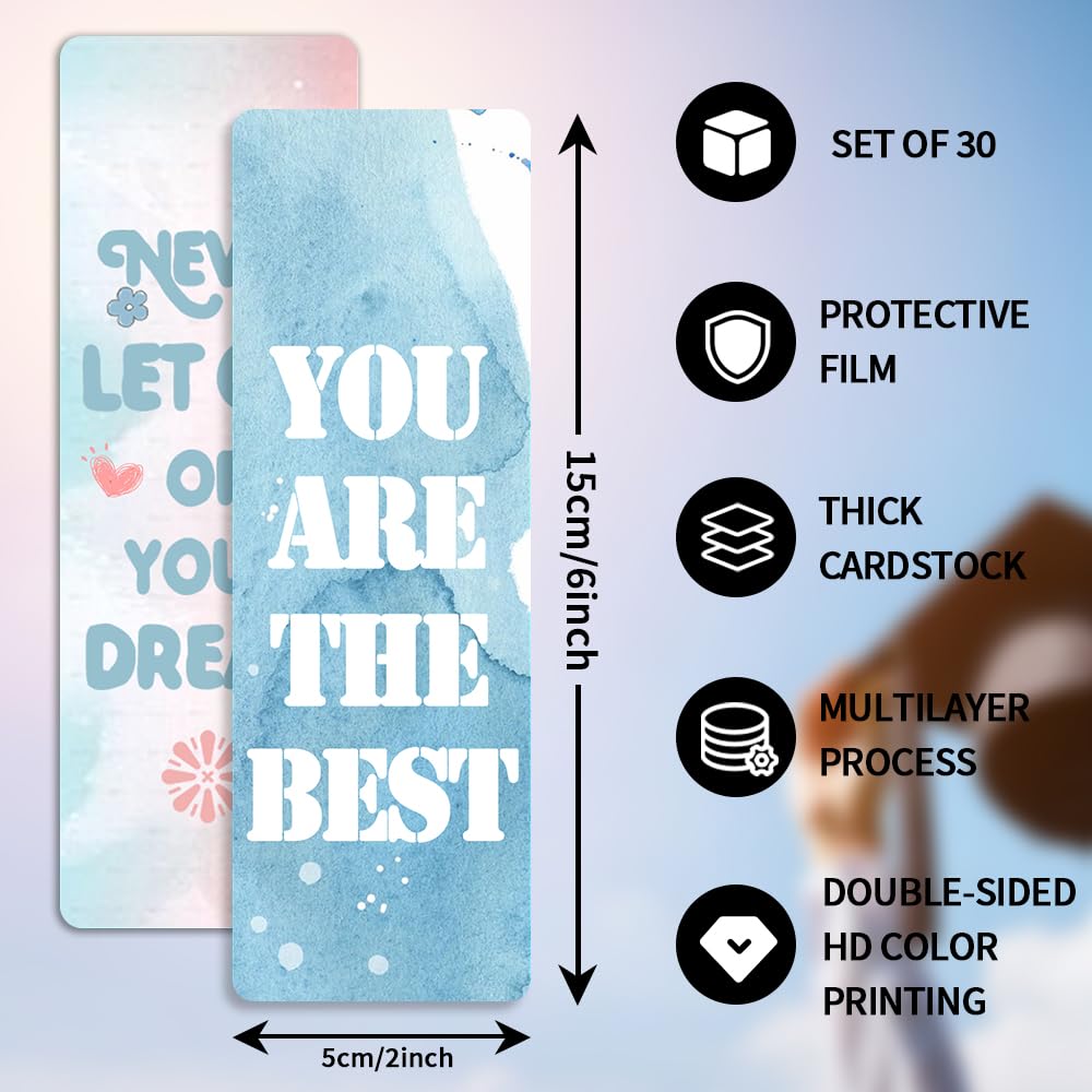 30 PCS Cute Paper Bookmarks for Women, Men & Kids - Bulk Reading Book Markers for Book Lovers - Perfect for Gifts, School, Libraries & Book Clubs