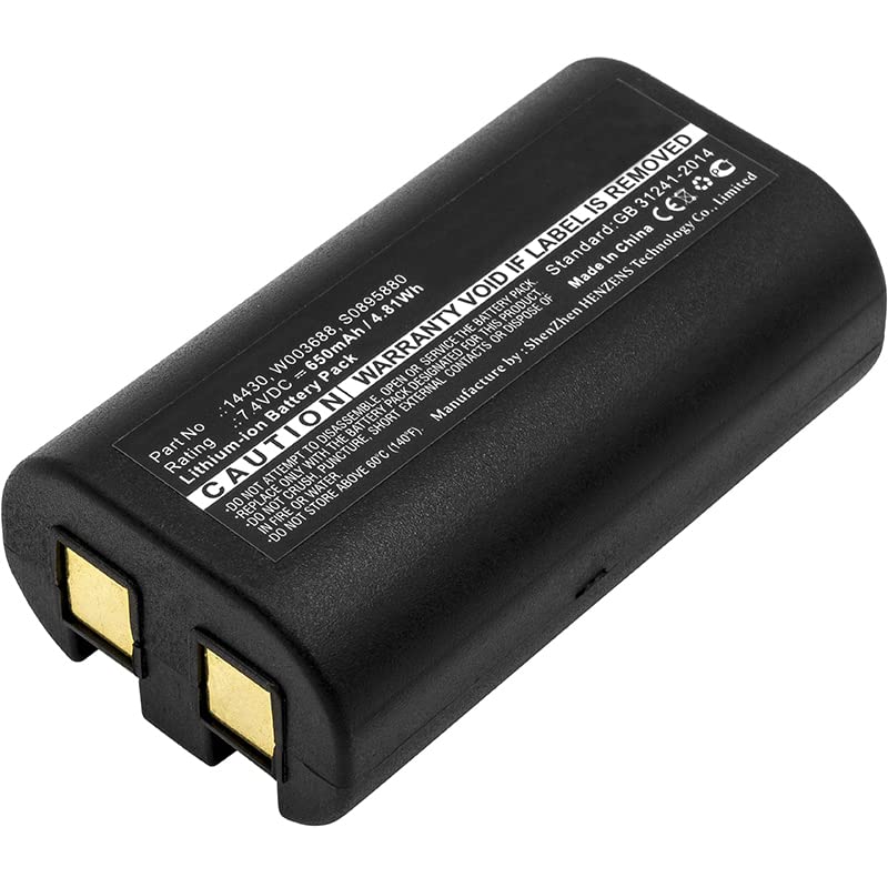 Synergy Digital Printer Battery - Compatible with 3M S0895880 & Dymo 14430 Printers, 7.4V 650mAh Li-ion High Capacity Replacement Battery for Label Printing at Home or Office