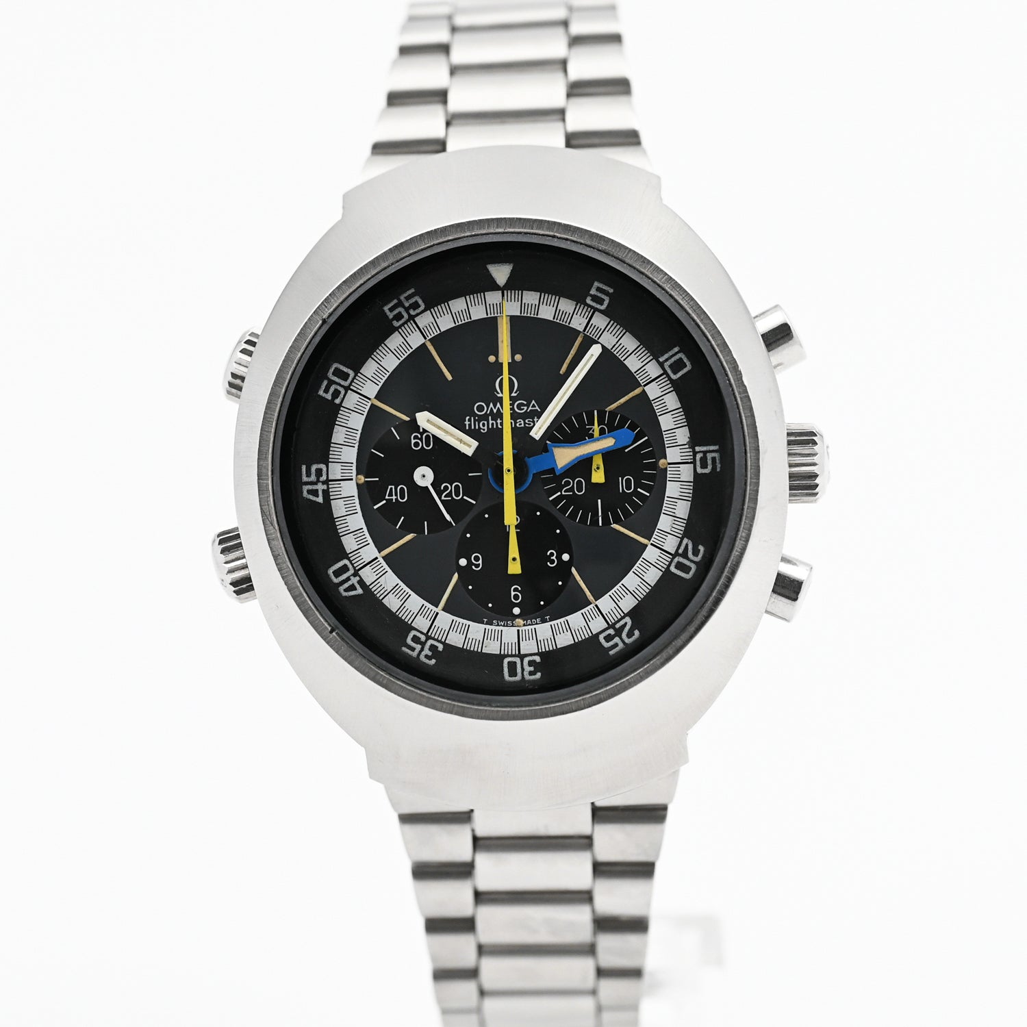 Omega Flightmaster Pilot Watch with Yellow Hands - Stylish Aviation Timepiece for Men, Perfect for Travel, Outdoor Adventures & Everyday Wear