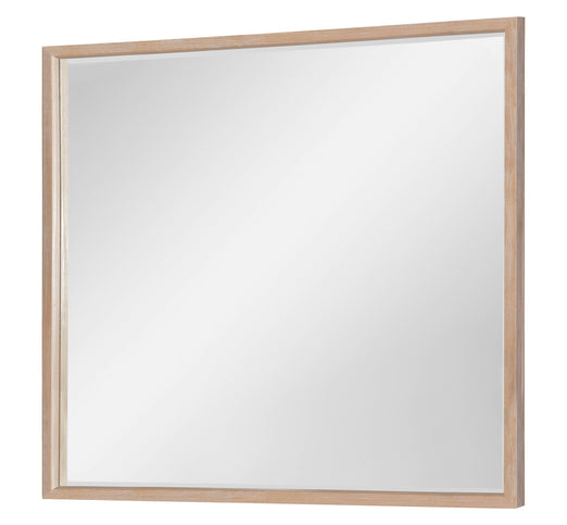 Biscayne Beige Wall Mirror - Modern Round Framed Mirror for Living Room, Bedroom, Bathroom & Entryway Decor