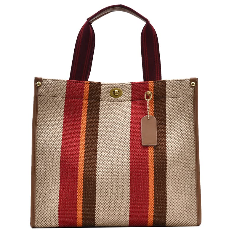 Stylish Large Capacity Canvas Shoulder Bag for Women - Fashionable Crossbody Tote & Messenger Purse | Perfect for Work, Travel, and Everyday Use