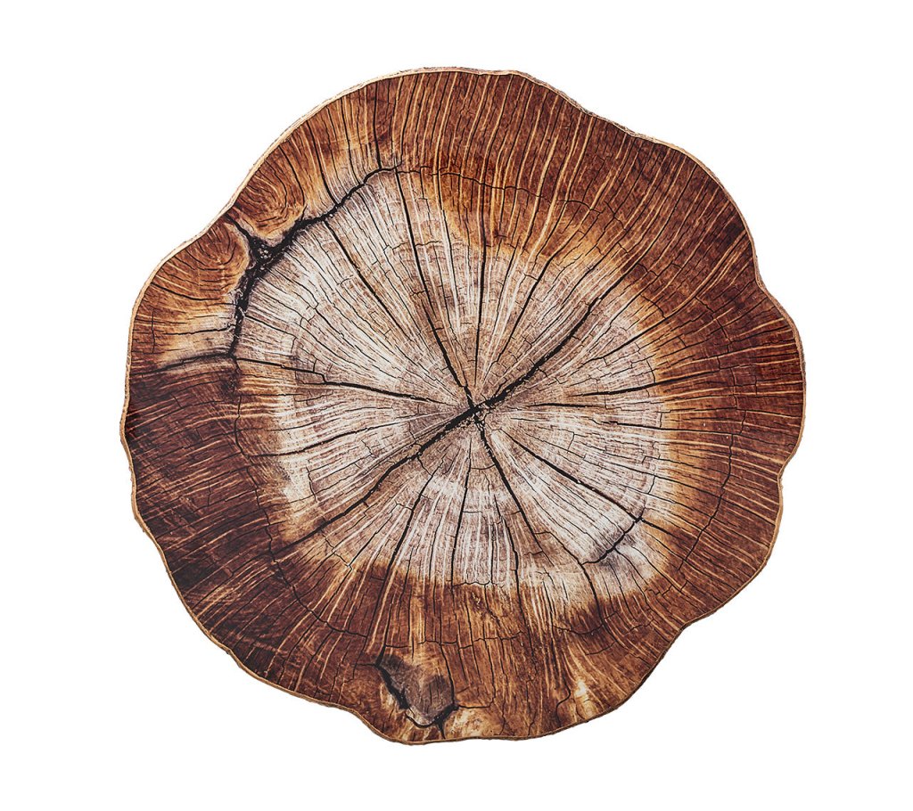 Premium Brown Cedar Wood Placemats Set of 4 - Natural Rustic Table Mats for Dining, Kitchen, and Outdoor Picnic Use