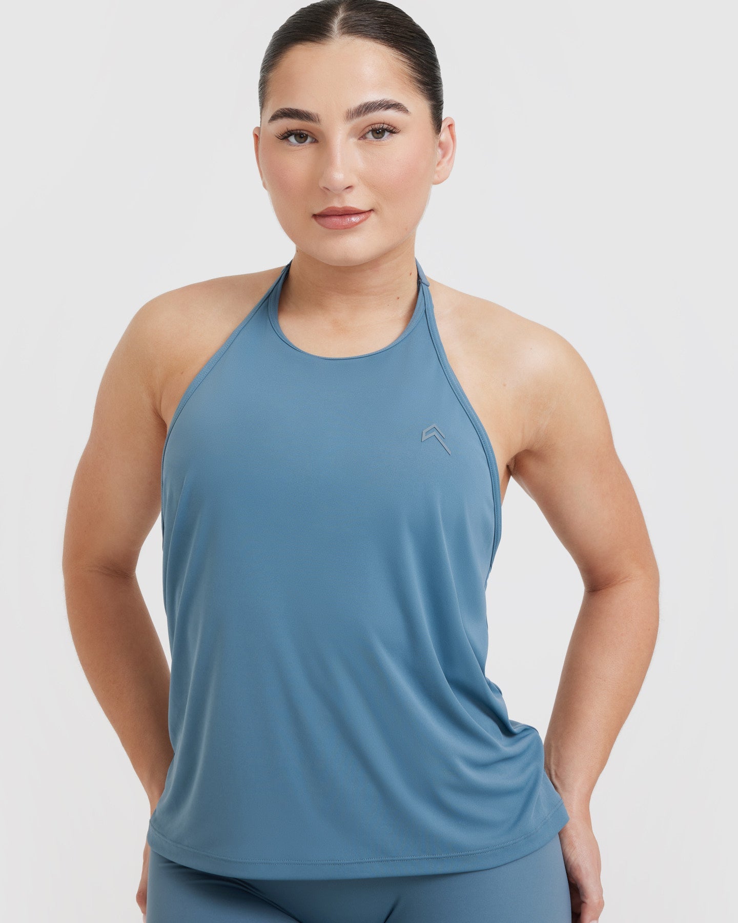 Go To High Neck Loose Crop Vest in Moonstone Blue | Trendy Women's Casual Top for Summer Outfits, Beach Wear & Layering