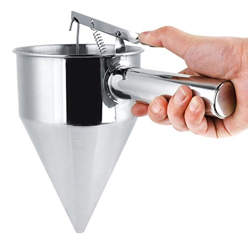 Premium Kitchen Funnel Set with Detachable Bracket - 8mm Food Grade Silicone Batter Dispenser for Baking, Cooking & Meal Prep - Ideal for Home, Hotel & Restaurant Use