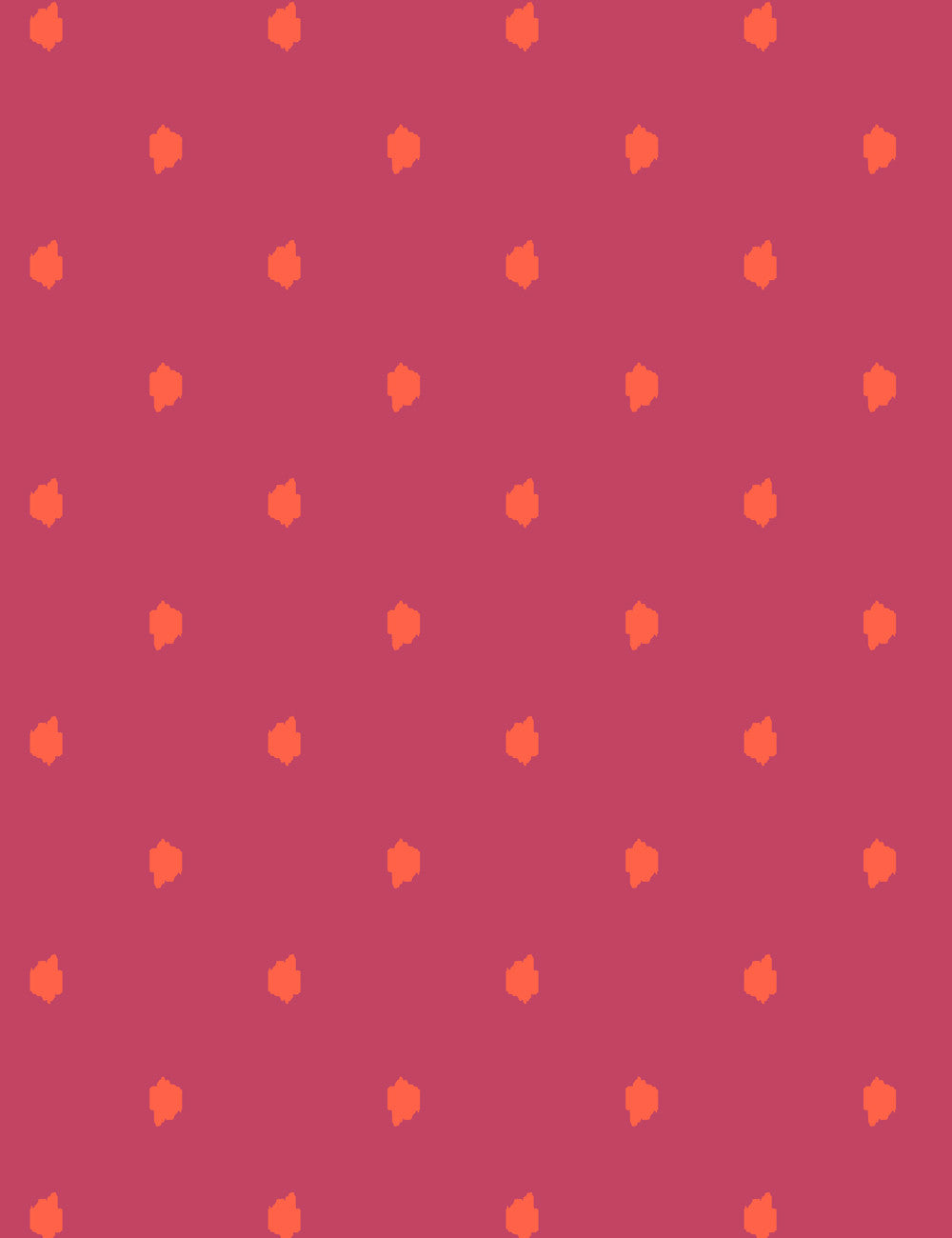Medina Dot Wallpaper by Wallshoppe - Persimmon & Rose Peel and Stick Wallpaper | Perfect for Bedroom, Nursery, and Home Office Decor