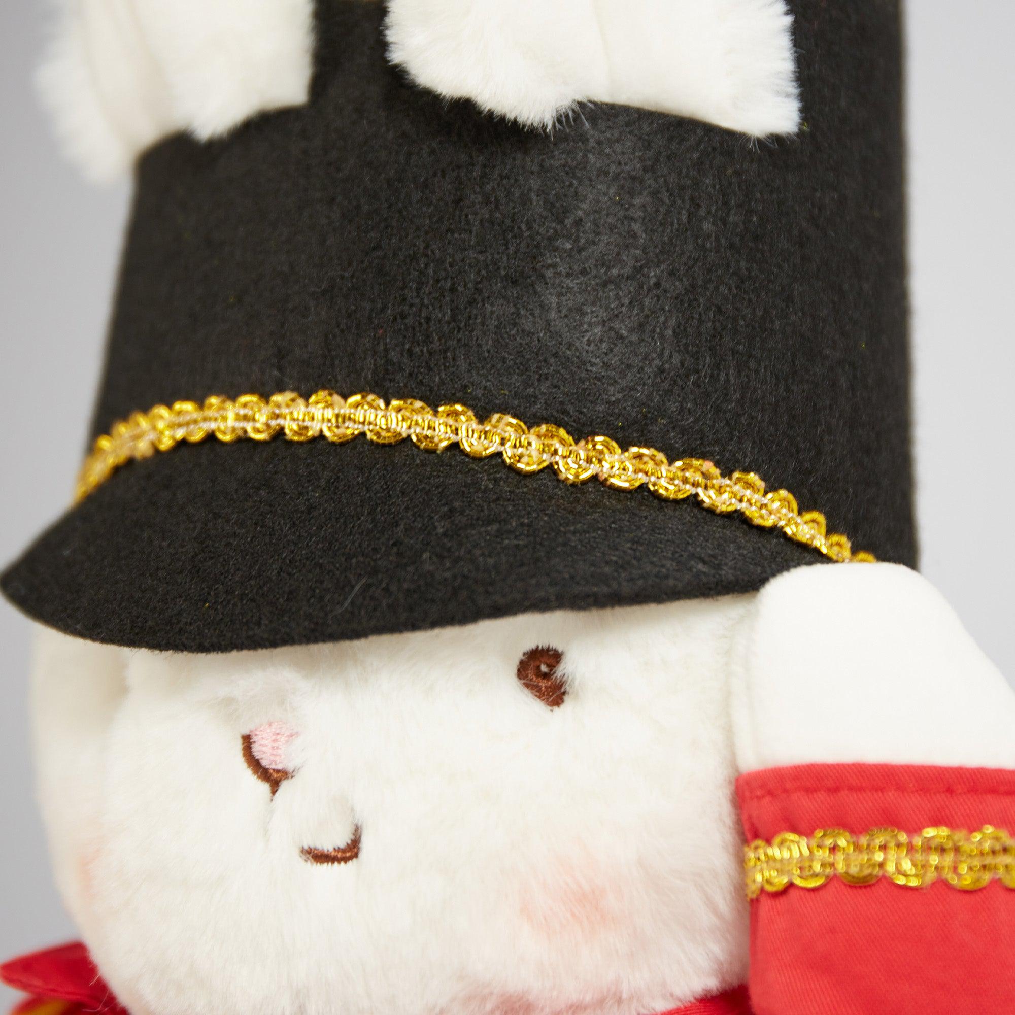 FAO Schwarz Toy Soldier Bunny Plush Stuffed Animal - Cute Easter Bunny Doll for Kids, Soft & Huggable Gift for Boys & Girls - Perfect for Easter Decorations, Birthday Parties & Nursery Room Decor