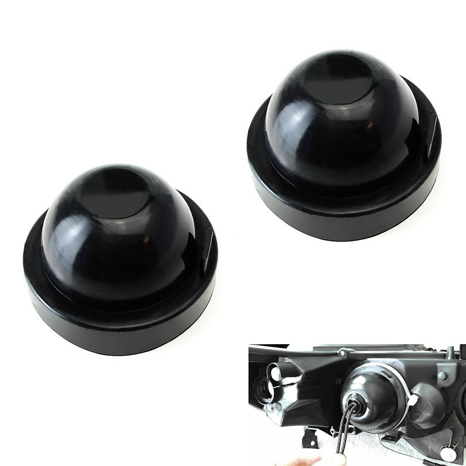 105mm Rubber Housing Seal Caps for Xenon Headlight Kit - Waterproof Headlight Retrofit Accessories for Car, Truck, SUV Headlamp Installation & Protection
