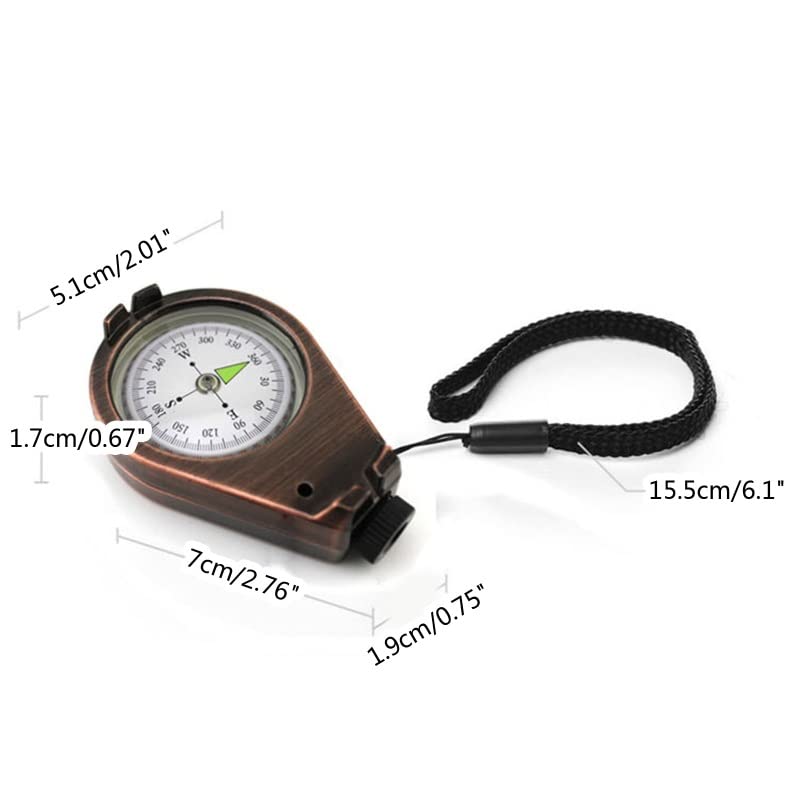 Premium Outdoor Survival Compass - Waterproof & Shockproof Metal Compass for Hiking, Camping, Backpacking - Accurate Navigation Tool for Emergency & Adventure Use