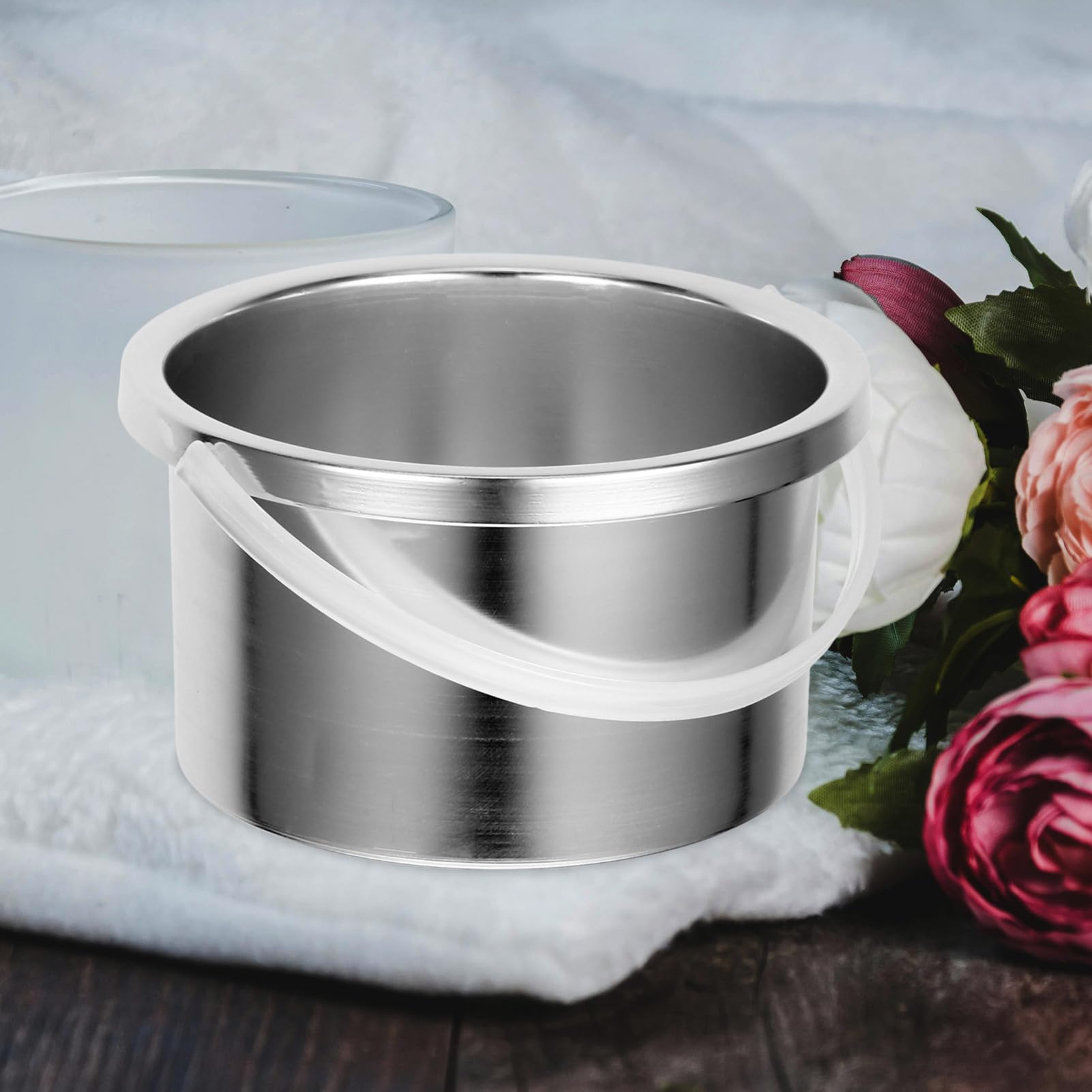 4PCS Aluminum Alloy Wax Warmer Replacement Pots - Wax Melting Inner Pot for Hair Removal & Wax Therapy Machine - Durable Hot Wax Warmer Liner for Professional & Home Use (Silver) - Perfect for Salon, Spa & DIY Beauty Treatments