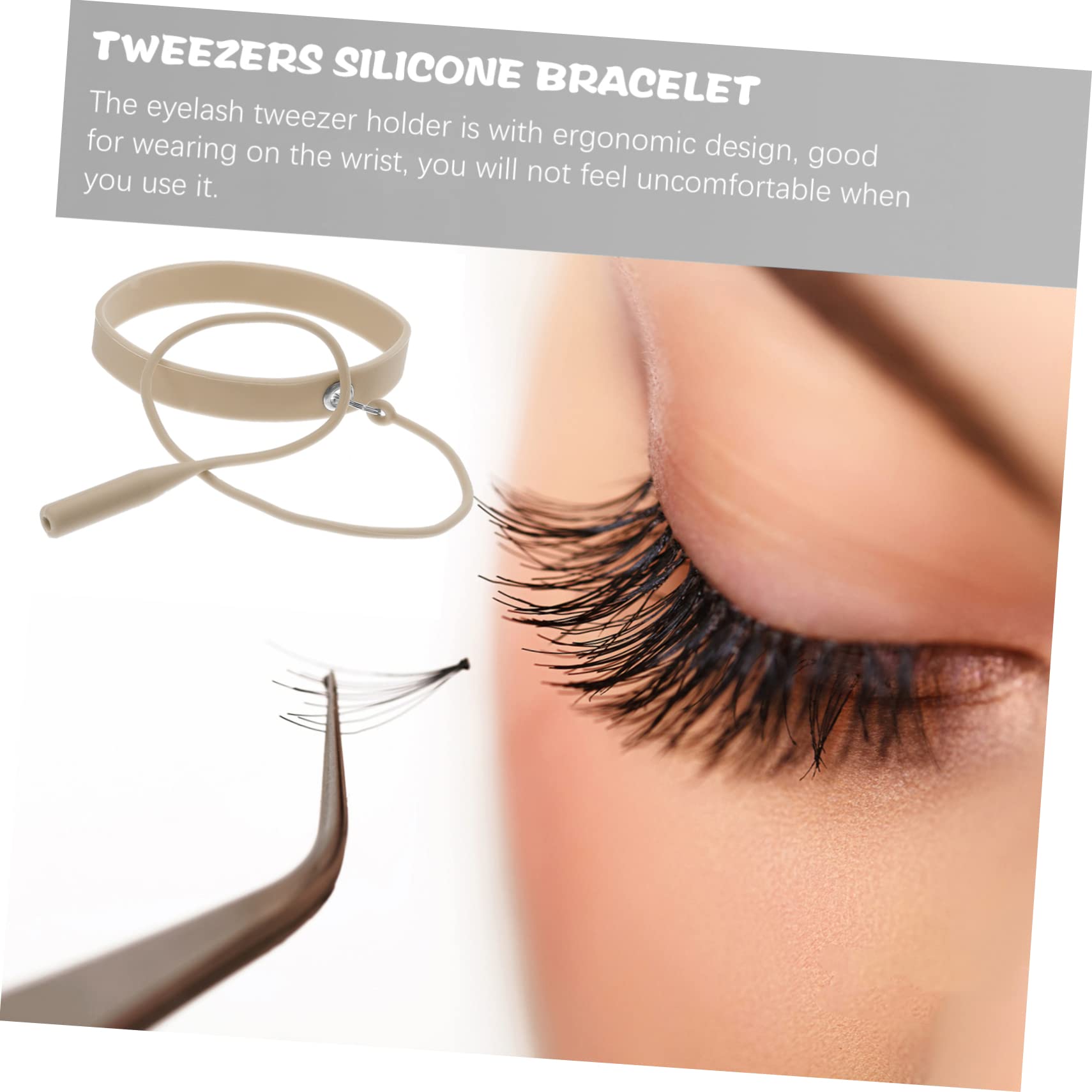 Professional Silicone Lash Tweezer Wrist Holder Bracelet - Secure & Protect Your Tweezers - Perfect for Eyelash Extensions, Makeup Artists & Beauty Salons