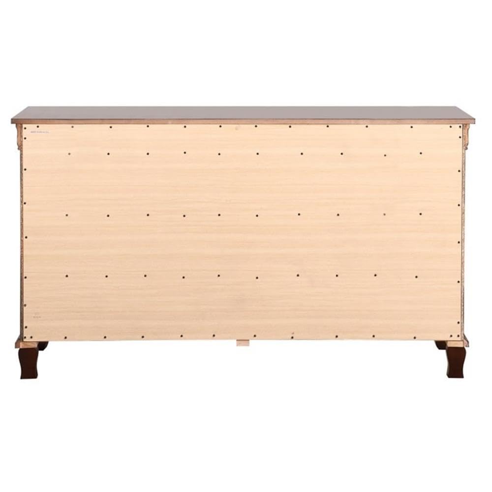 Glory Furniture Triton 8-Drawer Dresser in Cappuccino Finish - Stylish Bedroom Storage Solution for Clothes & Accessories