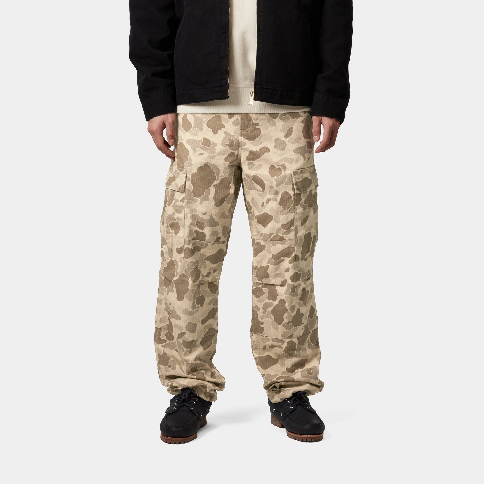 Men's Regular Fit Cargo Pants - Desert Duck Camo Tactical Work Pants for Outdoor Hiking, Camping & Military Style Fashion