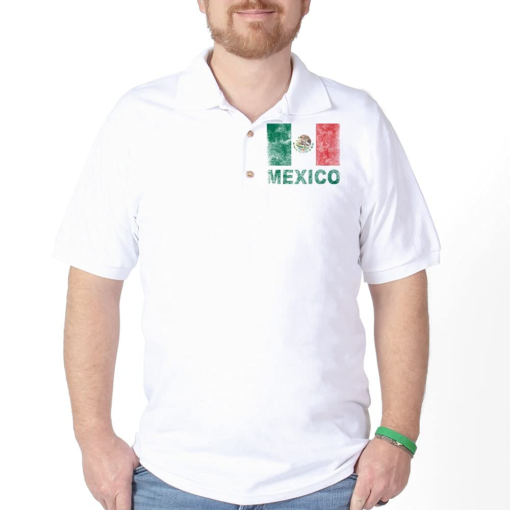 Vintage Mexico Golf Shirt for Men - Breathable Polo Shirt with Retro Design - Perfect for Golf Outings, Casual Wear & Mexican-Themed Parties