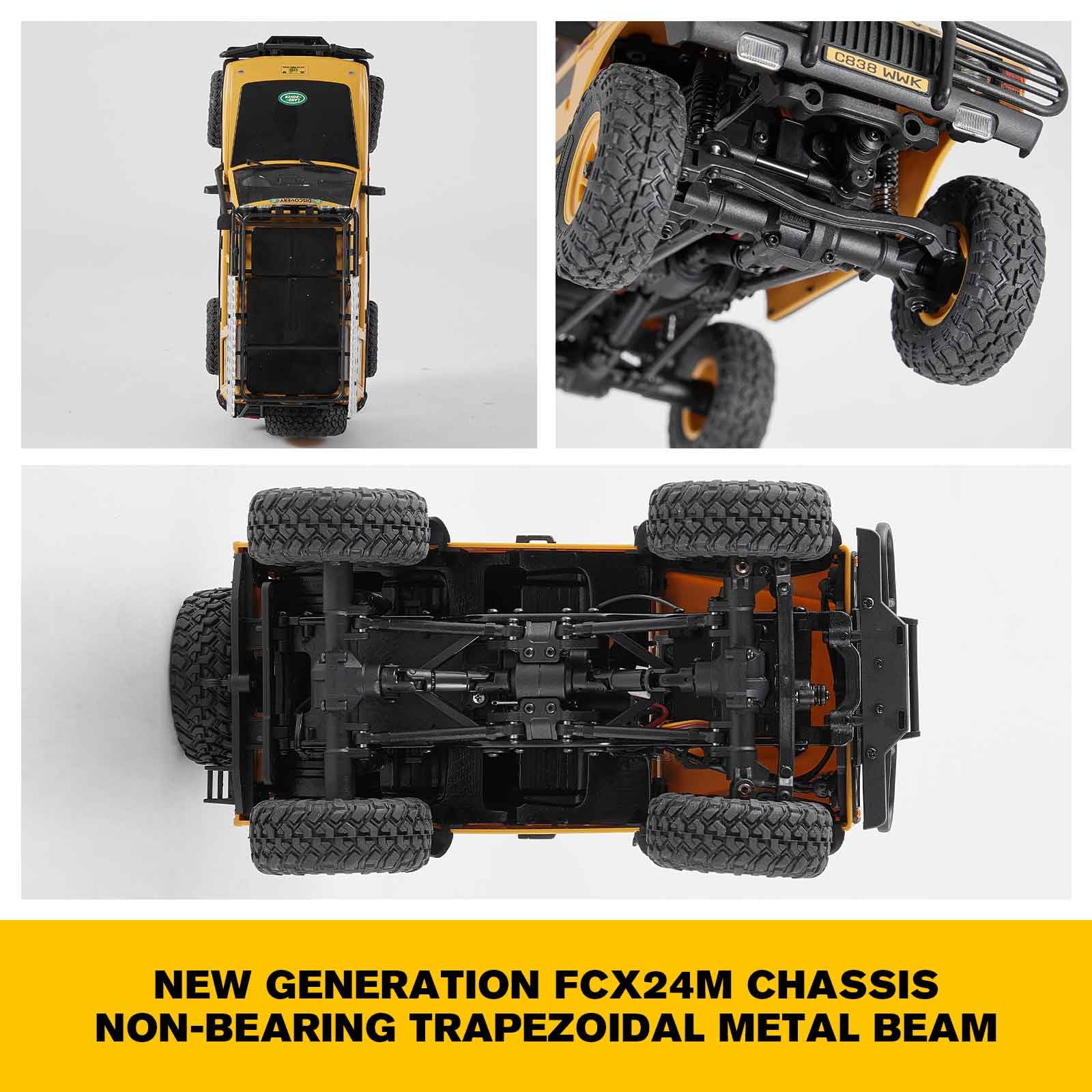 1/24 Scale FCX24M Land Rover Range Rover RC Crawler - 2.4Ghz 4WD Off-Road Remote Control Rock Crawler with LED Lights, Speed Switch & Accessory Packs - High Performance RC Cars for Adults - Perfect for Trail Adventures & Off-Road Racing