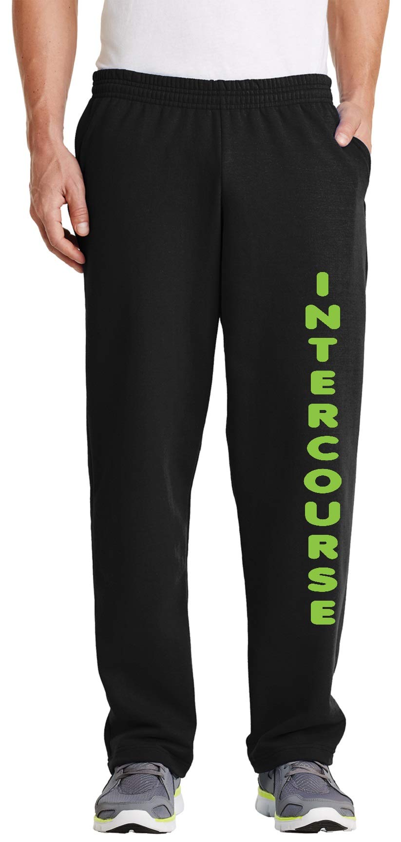 STUFF WITH ATTITUDE Open-Bottom Black Sweatpants for Women - Comfortable Lounge Pants for Yoga, Running, and Casual Wear