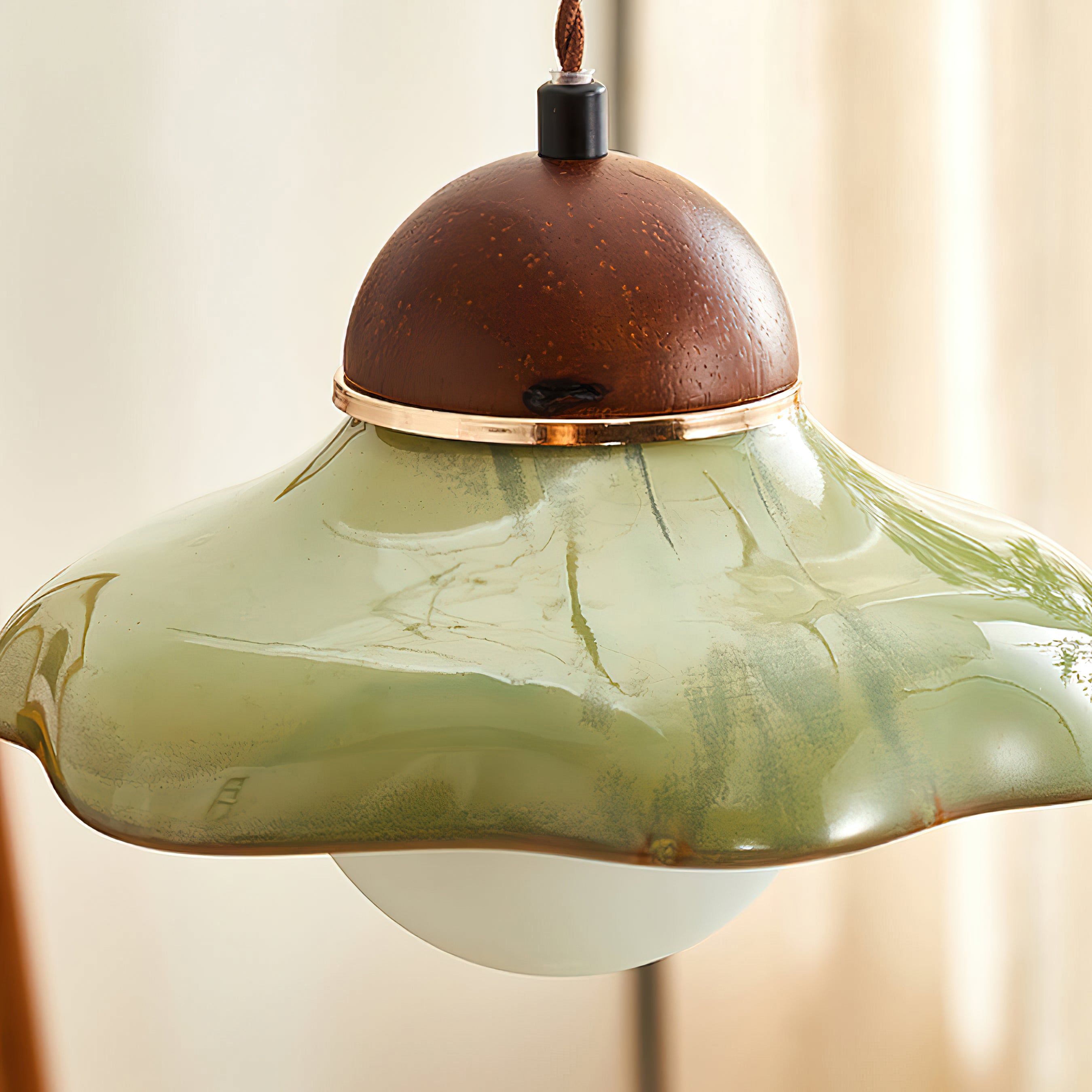Edmund Ceramics Pendant Light - Handcrafted Modern Hanging Lamp for Kitchen Island, Dining Room & Bedroom Lighting Decor