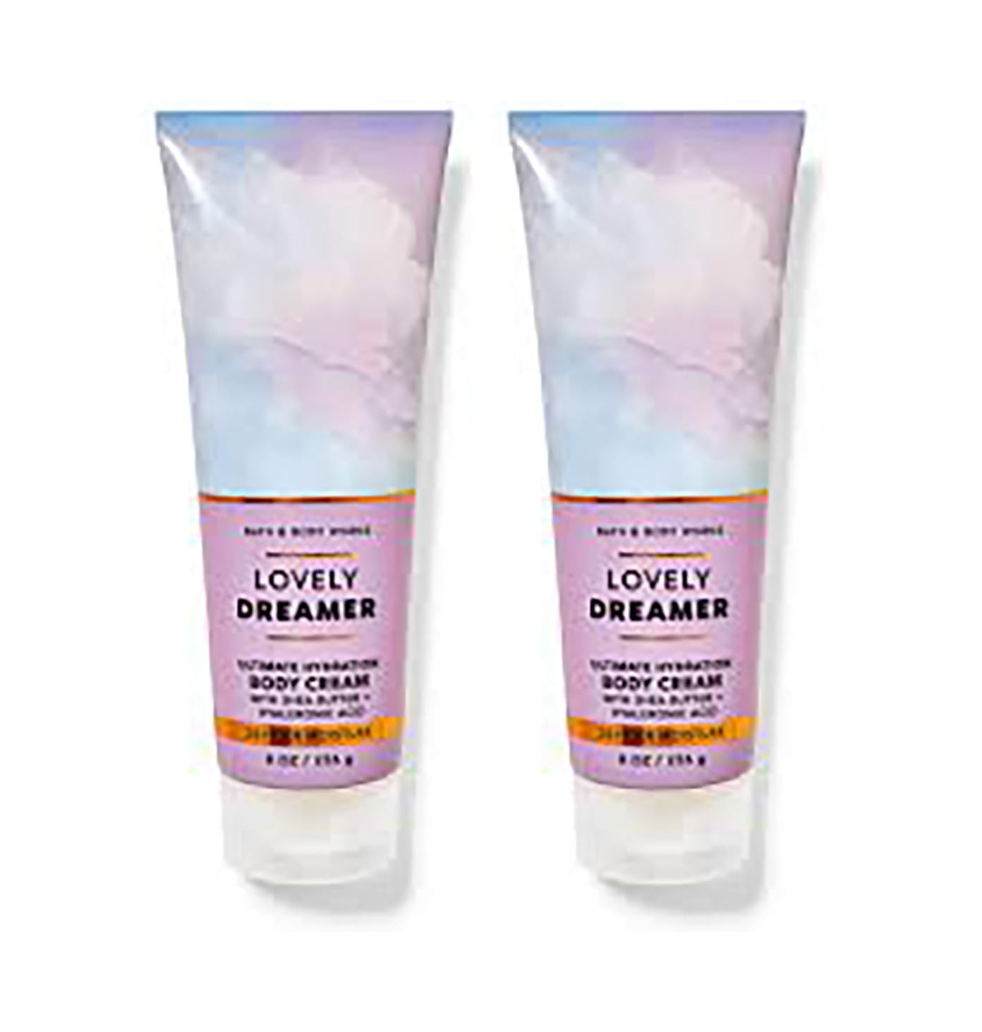 Bath & Body Works Lovely Dreamer Ultra Shea Body Cream - 8oz Each, Pack of 2 | Deeply Moisturizing Shea Butter Lotion for Dry Skin | Perfect for Daily Hydration & Nighttime Skincare Routine