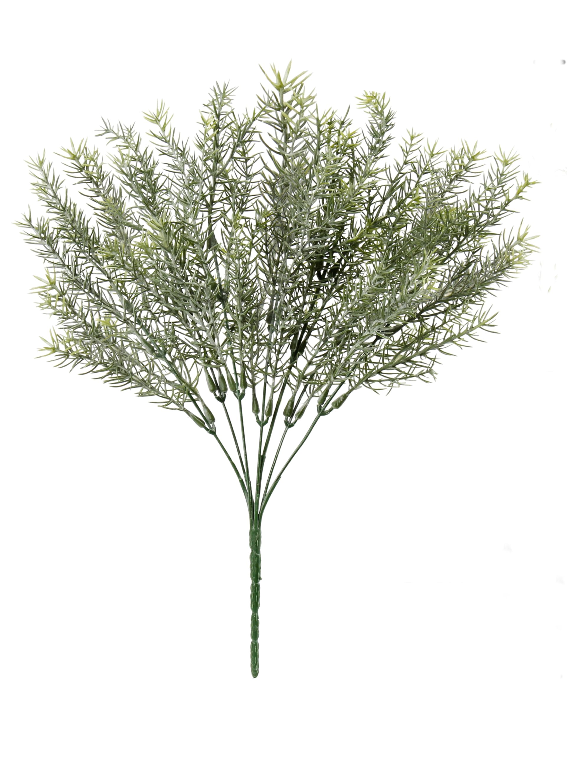 Artificial Rosemary Stems - 4 Pack Fake Greenery Plants for Home Decor, Indoor & Outdoor Garden, Wedding, Table Centerpieces, DIY Crafts - Realistic Frosted Green Bushes & Shrubs