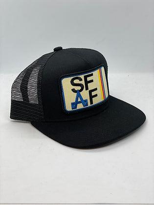 SF AF Pocket Hat Warriors Colors - Stylish Snapback Cap for Men & Women - Perfect for Sports, Streetwear, and Casual Outfits