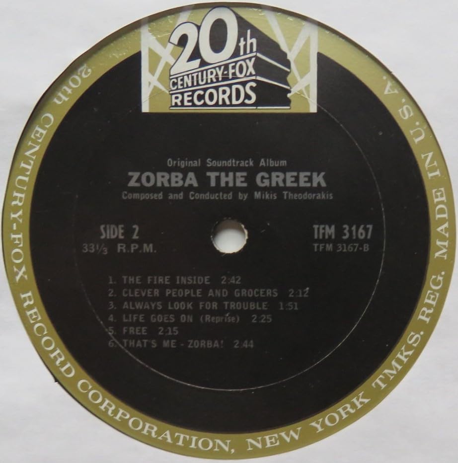 Zorba The Greek Original Soundtrack Album CD - Classic Greek Music for Relaxation, Dinner Parties & Cultural Events