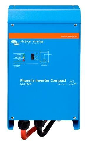 Victron Energy Phoenix Inverter Compact 24V 1200W 230V VE.Bus - Pure Sine Wave Power Inverter for RVs, Boats, Solar Systems & Off-Grid Living