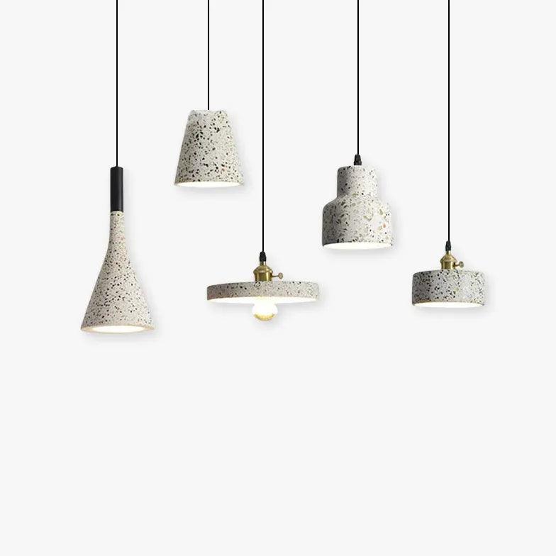 Modern Terrazzo Style Speckled Texture Pendant Light - Elegant Ceiling Lighting for Kitchen, Dining Room & Bedroom Decor