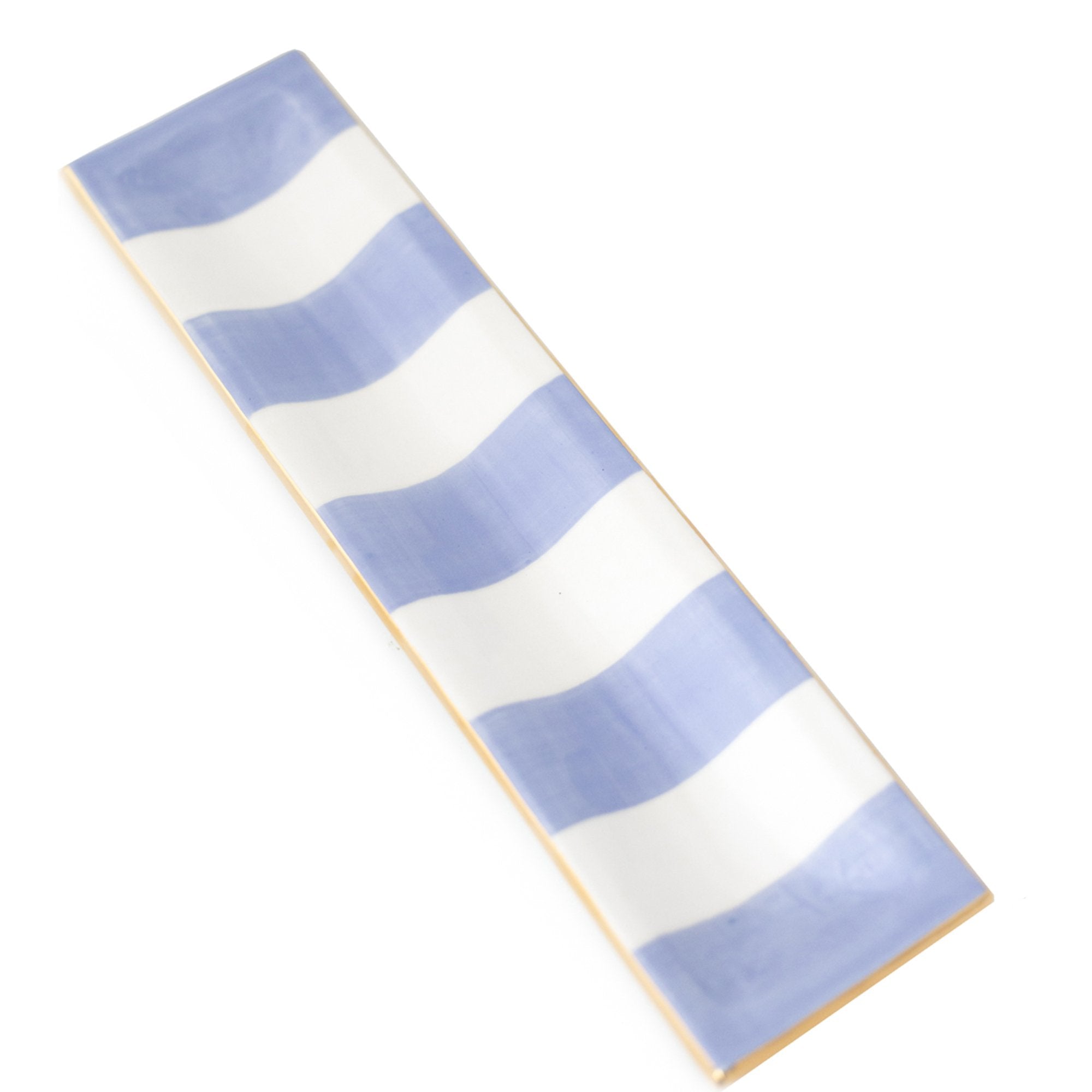 Stylish Canopy Stripe Ritz Tray - Elegant Serving Tray for Dining, Kitchen, and Home Decor | Perfect for Entertaining, Breakfast in Bed, and Party Serving
