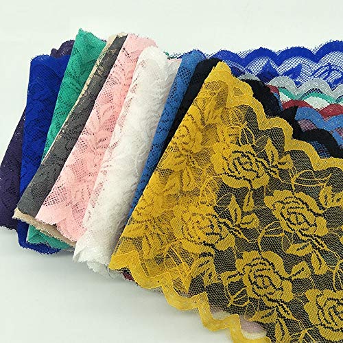 2 Yard 6 Inch Pink Lace Ribbon for Sewing & Crafts - DIY Rose Trim for Clothing, Garment Decoration & Sewing Accessories | Perfect for Wedding Dresses, Hair Bows, Scrapbooking & Home Decor