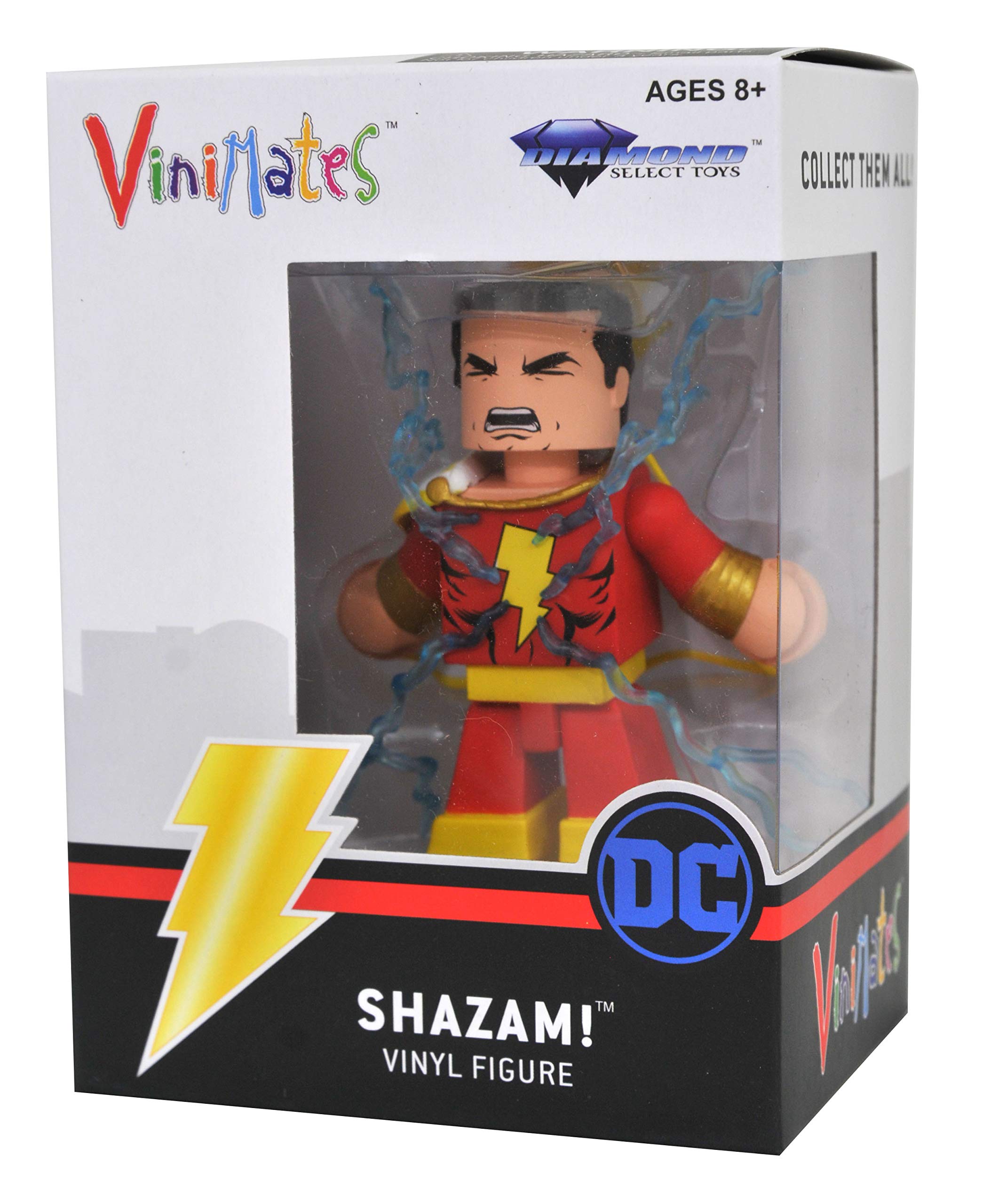 DC Comics Vinimates Shazam Vinyl Figure - Collectible Action Figure for Superhero Fans - Perfect for Display, Gifts, and Comic Book Collections