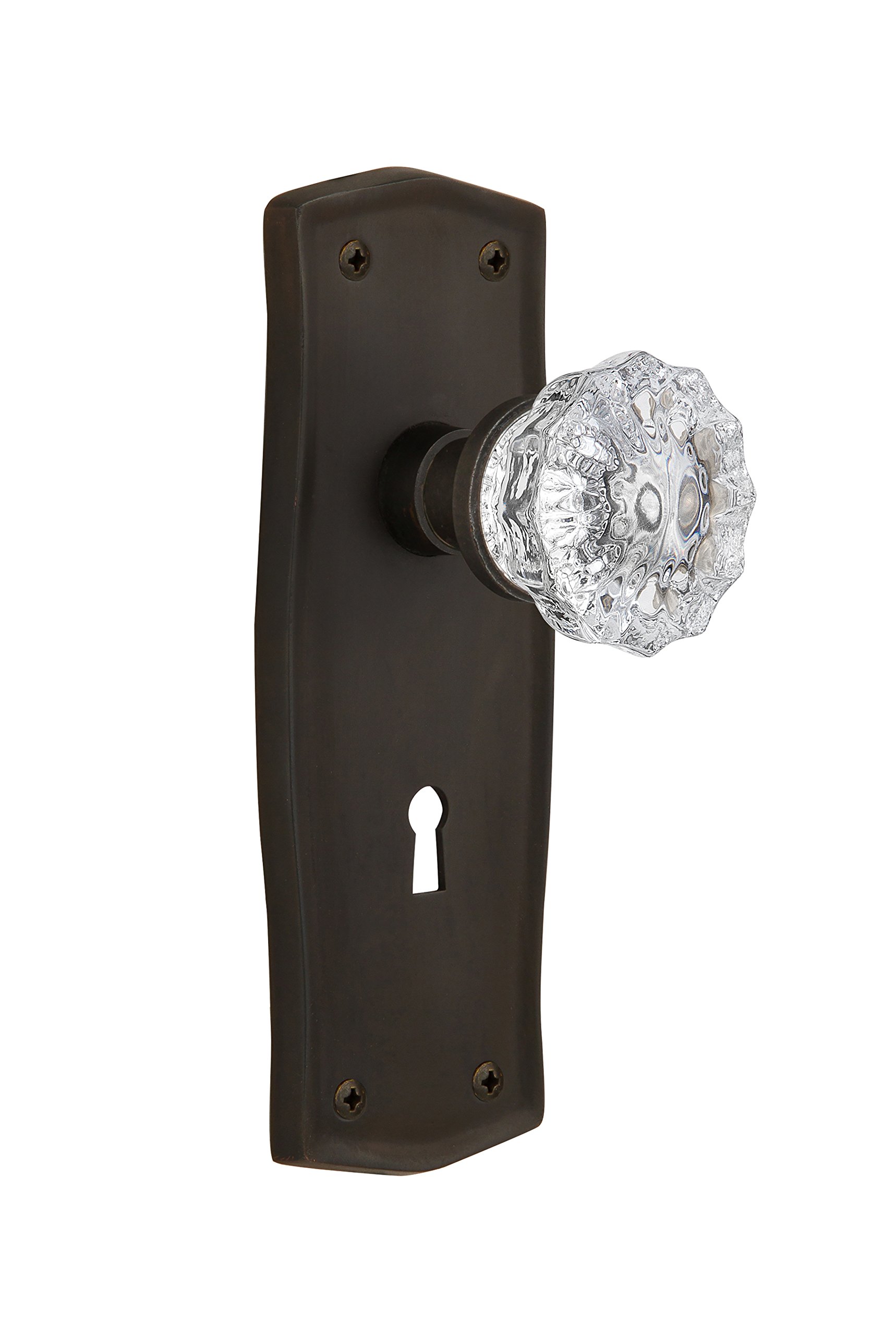 Nostalgic Warehouse Prairie Plate with Keyhole Crystal Glass Knob - 2.375
