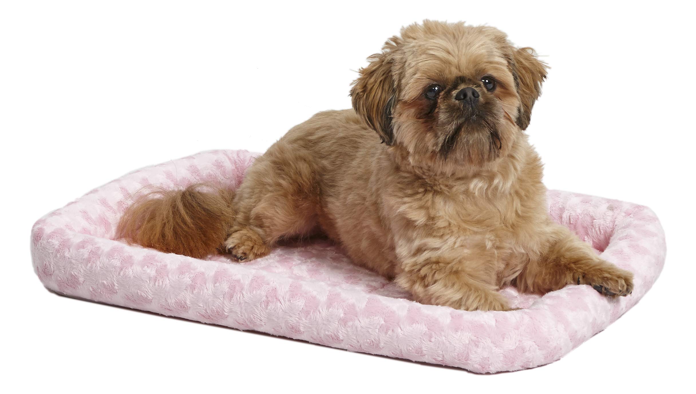 MidWest Homes for Pets iCrate 24-Inch Dog Crate Starter Kit for Small Dogs up to 25 lbs - Includes Pet Crate, Comfort Bed, 2 Stainless Steel Bowls & Pink Crate Cover - Perfect for Home, Travel & Training (1524PK-KIT)