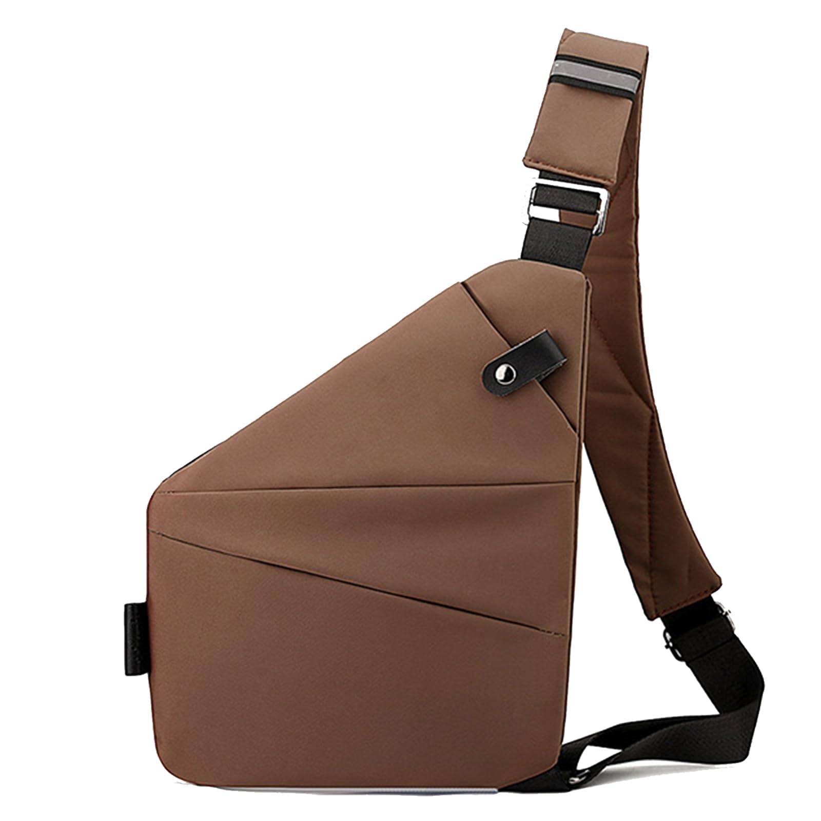 Anti Theft Travel Sling Bag - Lightweight Crossbody Shoulder Bag for Men & Women, Secure RFID Blocking, Coffee Color - Perfect for Commuting, Hiking & Daily Use