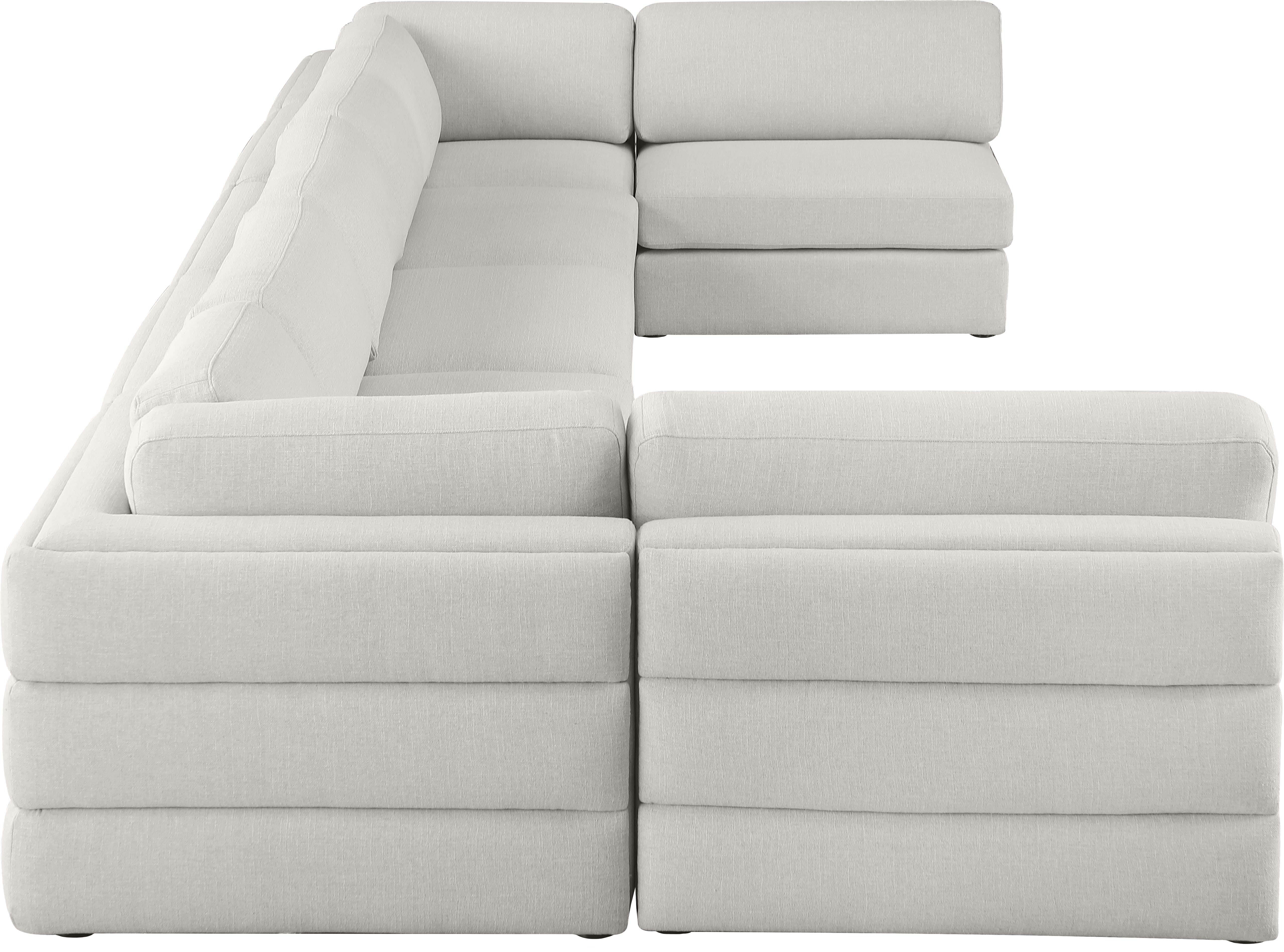 Beckham Durable Linen Textured Fabric Modular Sectional Sofa - Modern Living Room Furniture for Small Spaces & Apartments - Perfect for Family Gatherings, Movie Nights & Relaxation