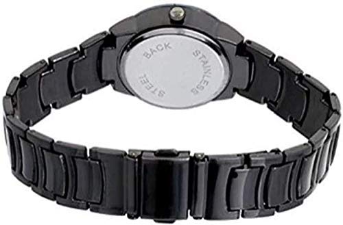 SELLORIA Women's Stainless Steel Analog Watch - Full Black Dial, Water Resistant, Fashion Wristwatch for Girls & Women (Iisk Black) | Perfect for Casual Wear, Office, and Special Occasions