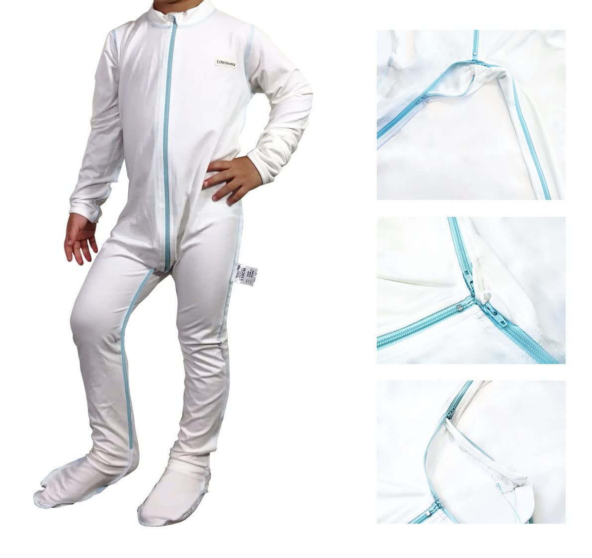 Organic Zinc-Infused Tencel Full Body Suit for Babies & Kids with Eczema - Hypoallergenic Comfort Wear for Sensitive Skin, Daytime Play & Nighttime Sleep
