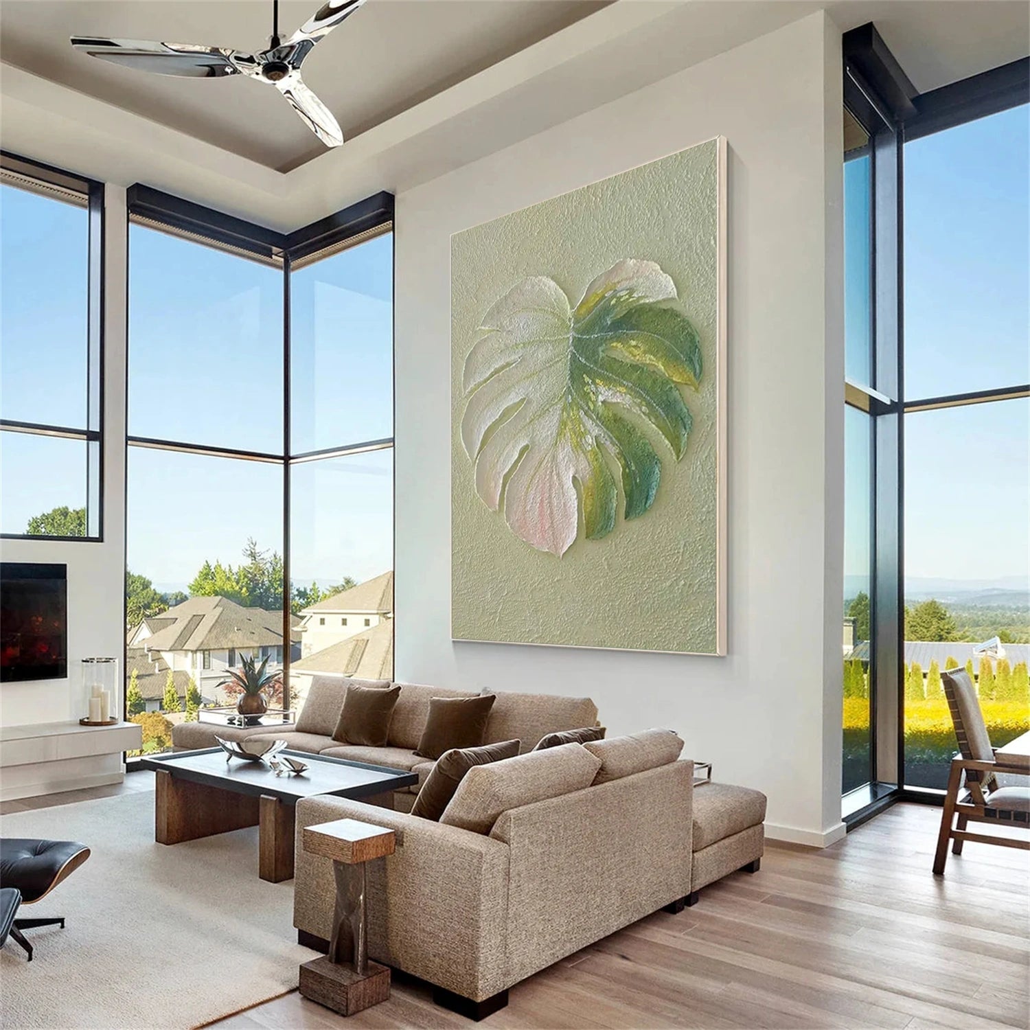 Flower and Tree Painting #FT 199 - Handmade Canvas Wall Art for Home Decor, Office, Living Room & Bedroom