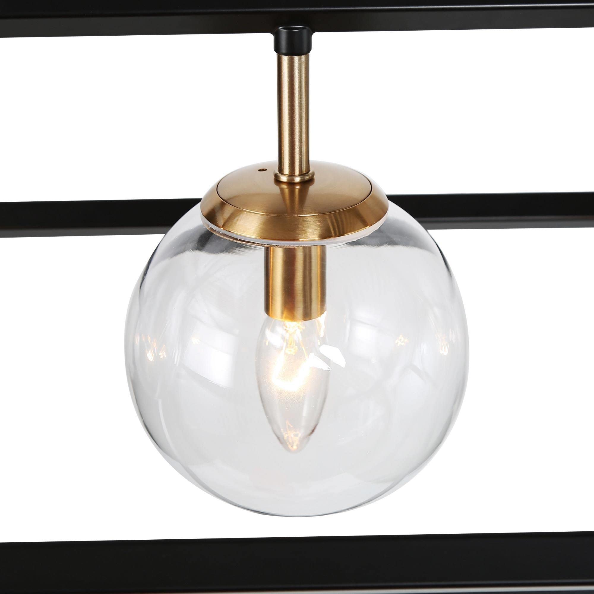 ZEVNI 5-Light Modern Black and Gold Chandelier - 41.5