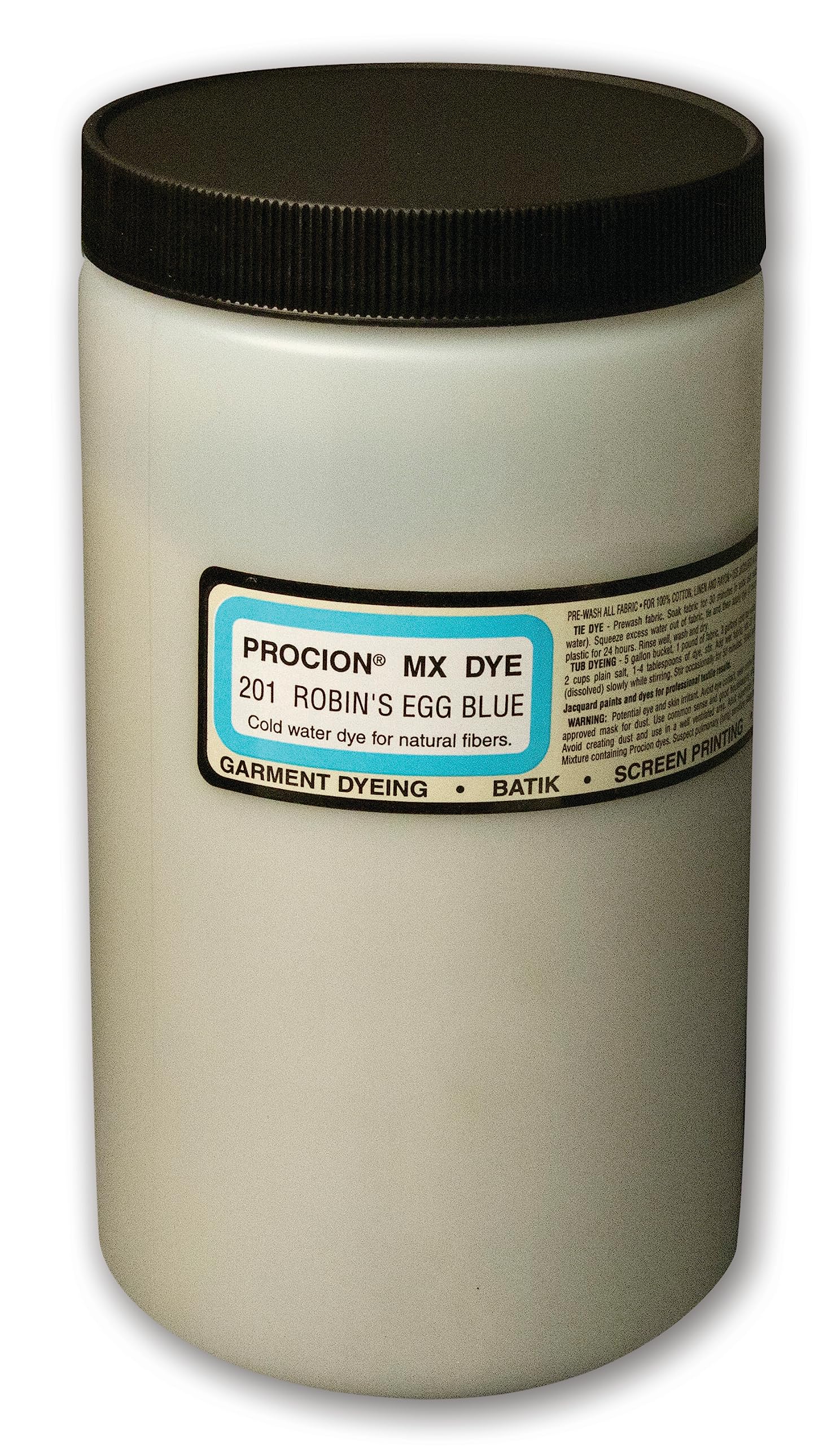 Jacquard Procion MX Dye - Best Tie Dye Powder for Fabric - Robin's Egg Blue - 1 LB Cold Water Fiber Reactive Dye - Made in USA - Perfect for DIY T-Shirts, Scarves & Home Decor Projects