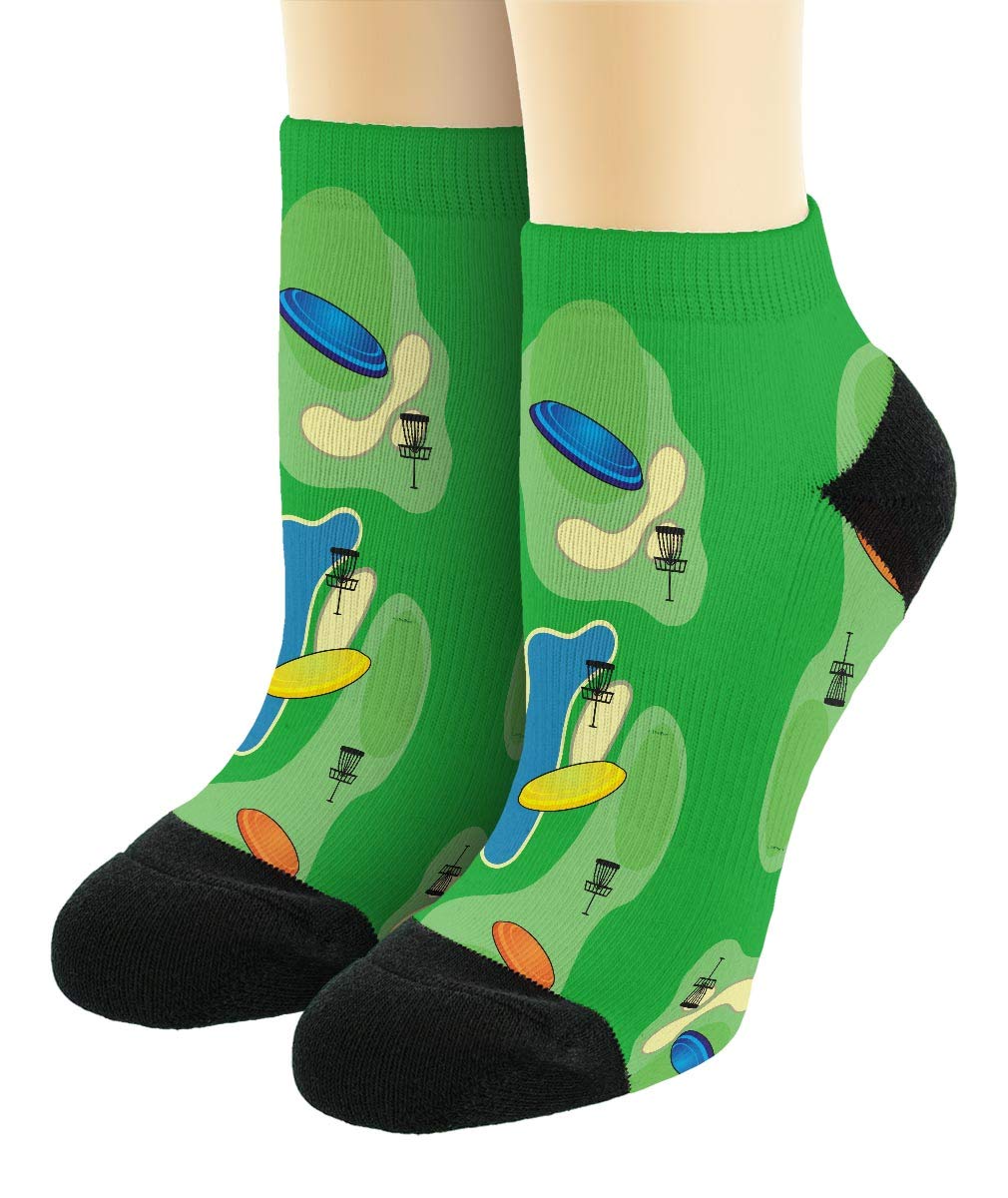 **Lucky Disc Golf Socks for Men & Women – Fun Novelty Ankle Socks – Perfect Disc Golf Accessories & Sports Gifts – Great for Tournaments, Casual Play & Gifting**