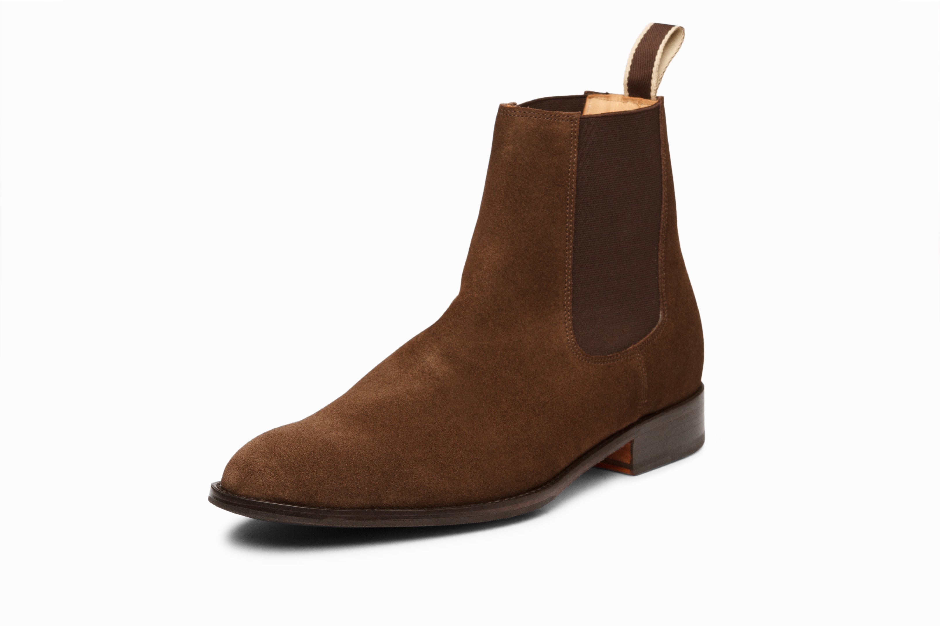 Men's Chelsea Boots Dark Brown Suede - Comfortable Ankle Boots for Casual & Dress Wear | Water-Resistant Suede Leather Shoes for Fall & Winter Fashion