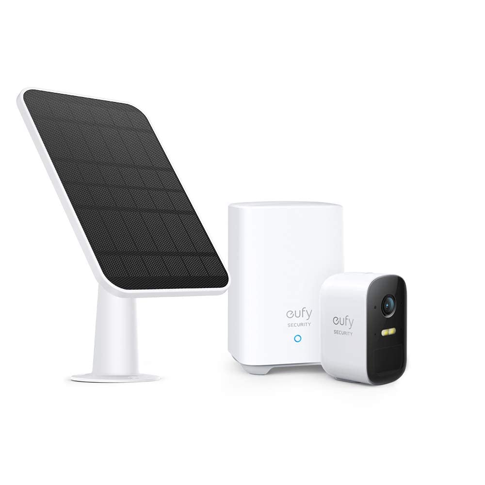 eufy Security eufyCam 2C 1-Camera Kit with Certified Solar Panel Bundle - 1080p HD Wireless Security Camera, No Monthly Fees, Continuous Solar Power Supply (2.6W) for Home & Outdoor Surveillance