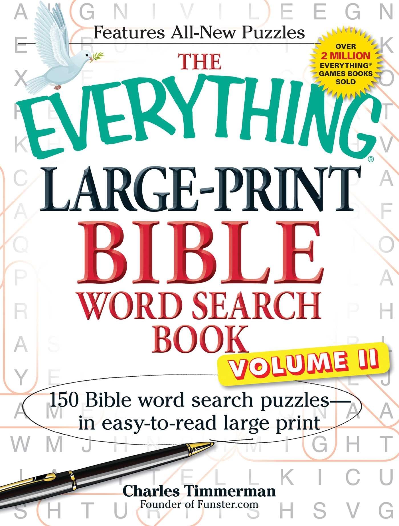 The Everything Large-Print Bible Word Search Book, Volume II: 150 Easy-to-Read Large Print Bible Word Search Puzzles for Adults & Seniors (Everything® Series) - Perfect for Relaxation, Bible Study & Mental Stimulation