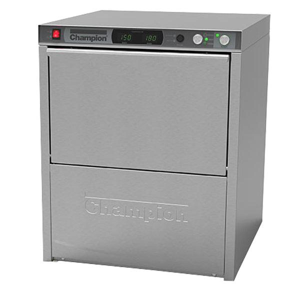 Champion UH330 ADA High-Temperature Undercounter Dishwasher with Built-In Booster Heater - Commercial Dishwashing for Restaurants, Bars & Casinos - Sanitizes Chips, Dice & Tableware - 30, 18, 13 Racks/Hour Capacity