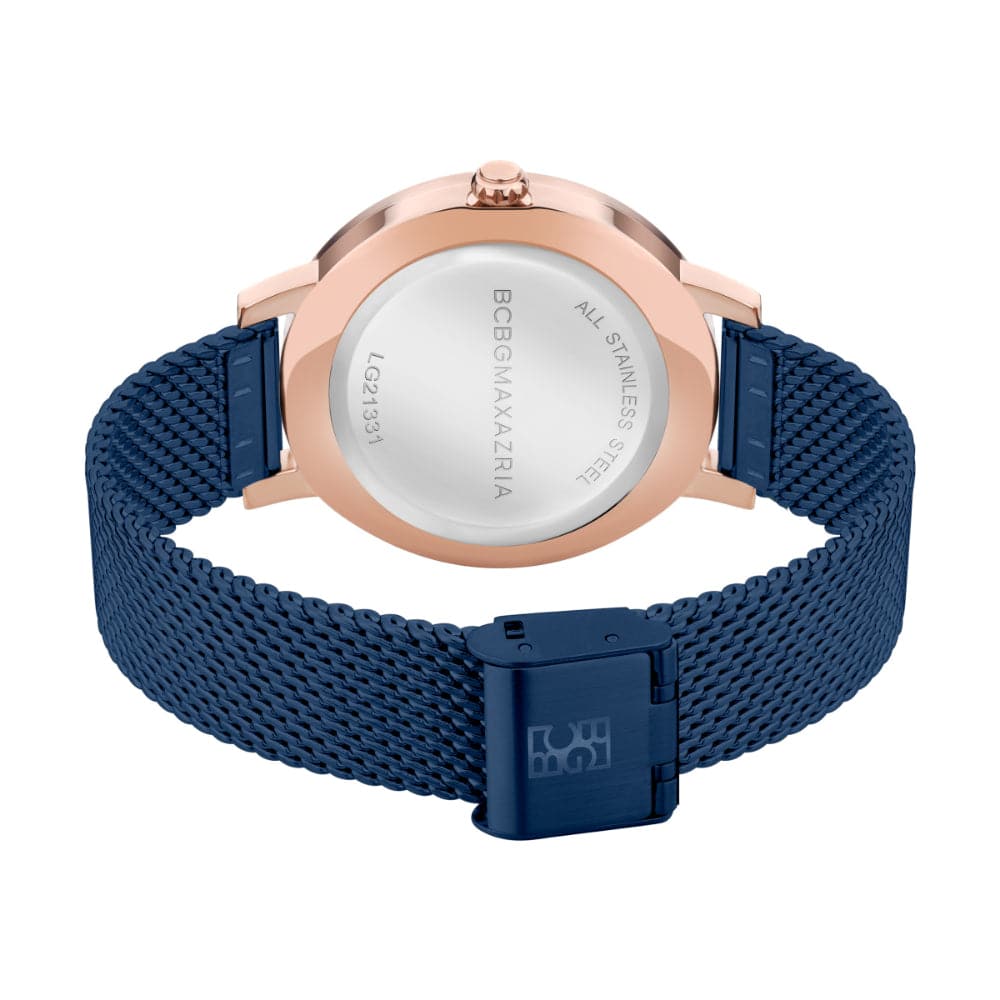 BCBGMAXAZRIA BAWLG2133105 Women's Watch - Blue Mesh Strap, Elegant & Stylish Timepiece for Casual & Formal Wear
