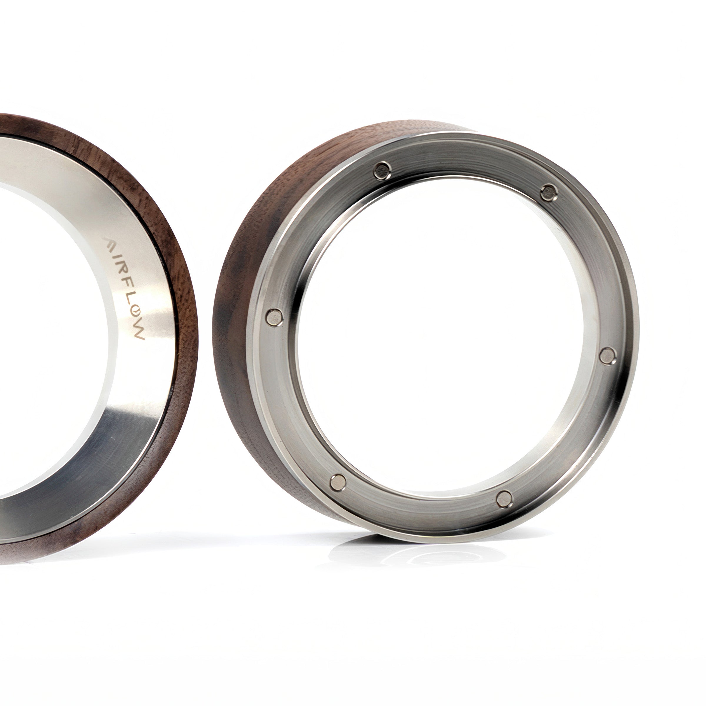 Premium 58mm Walnut Dosing Ring for Espresso - Perfect Coffee Grounds Distribution Tool for Baristas & Home Brewing