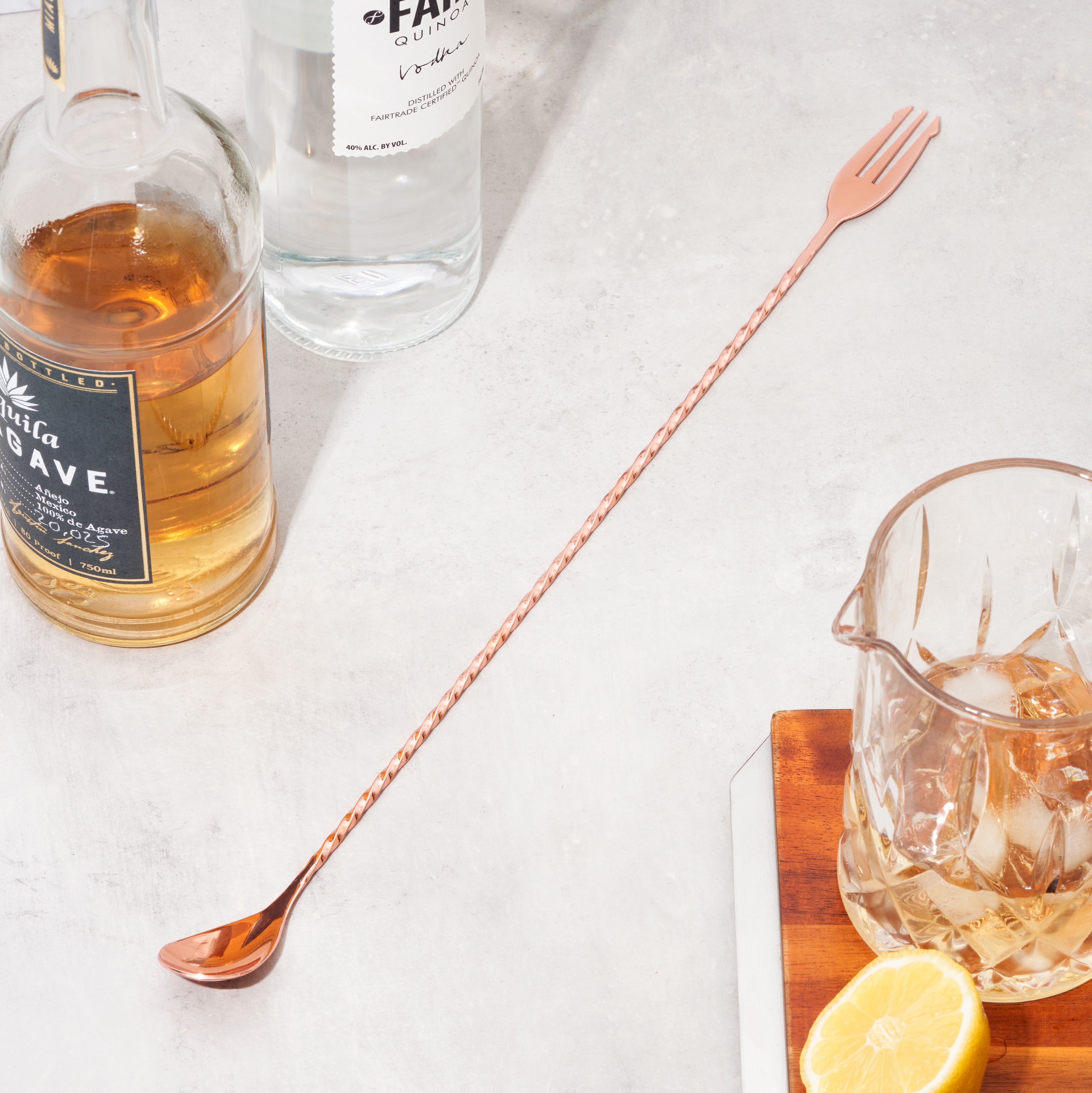 Premium Summit Trident Bar Spoon - 12 Inch Stainless Steel Cocktail Mixing Tool for Bartenders - Perfect for Stirring, Layering, and Crafting Cocktails at Home or Bar