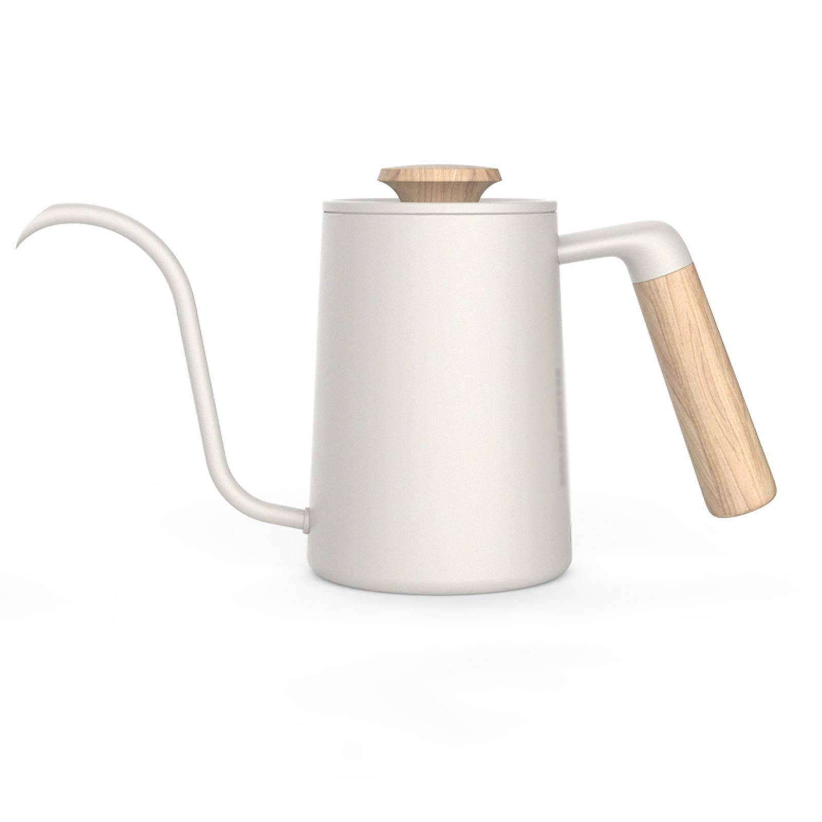Premium 304 Stainless Steel Handmade Coffee Pot - 600ml Morning Mist White, Drip Coffee Maker for Home & Office Use, Perfect for Pour Over, French Press, and Iced Coffee Brewing